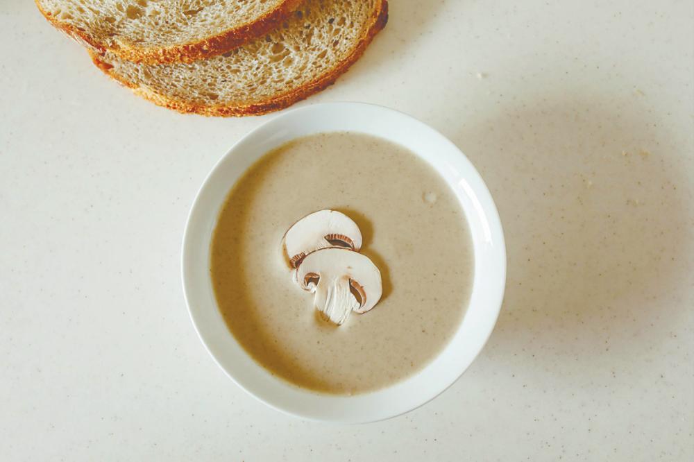 $!This creamy soup showcases the richness of mushrooms.