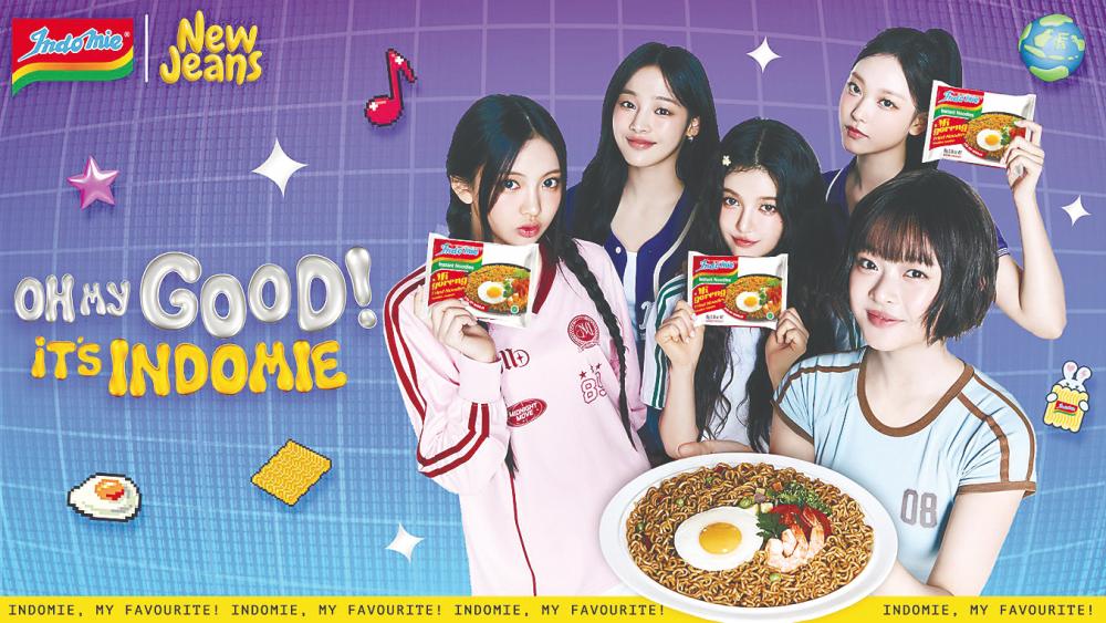 $!NewJeans is the face for Indomie, a popular instant noodle.