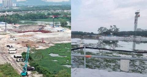 Tebing sungai runtuh, Gamuda henti kerja pembinaan projek bekalan air Sungai Rasau