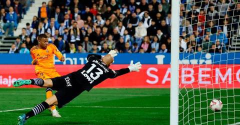 Kylian Mbappé en action contre Leganés