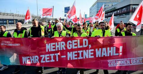 Strike action grounds thousands of flights in Germany