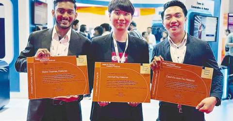 Varsity trio show innovative prowess at AI challenge
