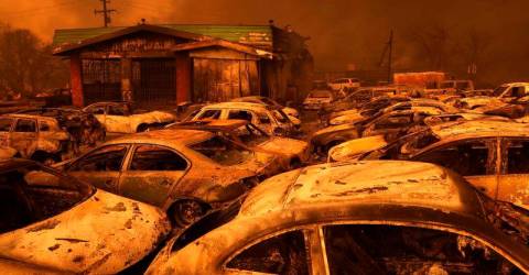 Celebrities flee Los Angeles fires as Hollywood events scrapped