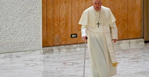 Weak-sounding pope releases audio message from hospital
