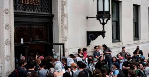 Columbia University suspends more than 65 students over library occupation