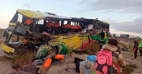 At least 37 dead in Bolivia after two buses collide: police