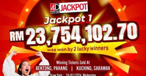 77-year-old shares RM23.3m jackpot with children