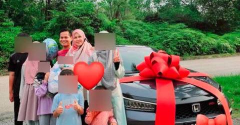 Malaysian woman gives wife Honda City for the birth of their seventh child