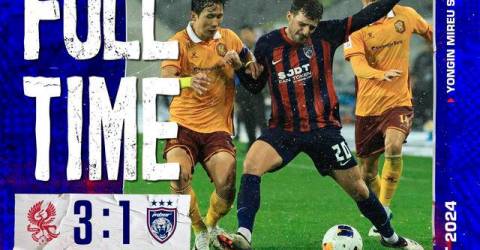 JDT suffer first defeat, 1-3 against Gwangju