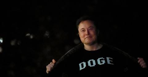 Musk says juggling DOGE and CEO jobs is difficult, as Tesla shares slump