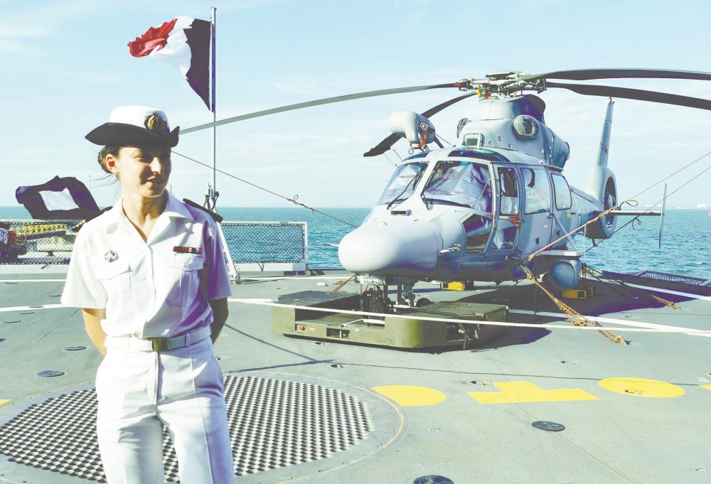 The deck of FS Forbin, which is on an escort mission for the French Carrier Strike Group, that includes the Charles De Gaulle aircraft carrier. – T.C. KHOR/THESUN