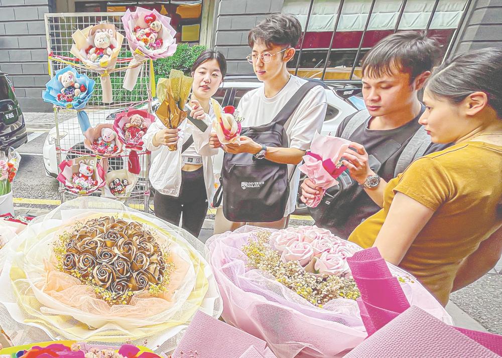 Nik Maheran said for florists, Valentine’s Day is a crucial period that often compensates for slower sales during the rest of the year. – ADIB RAWI YAHYA/THESUN