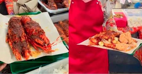 Nasi lemak sold in T’ganu for RM410, with 2 lobsters