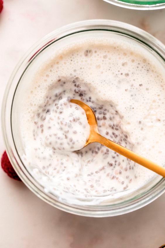 $!Coconut chia seed pudding