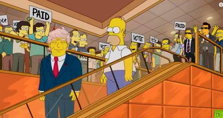 $!In an episode of The Simpsons that aired in 2000, the series showed Trump as the future US president. – FOXPIC