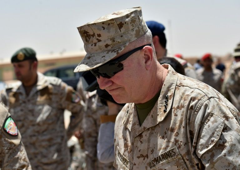 General Kenneth McKenzie, pictured here in Saudi Arabia, oversees US operations in the Middle East. — AFP