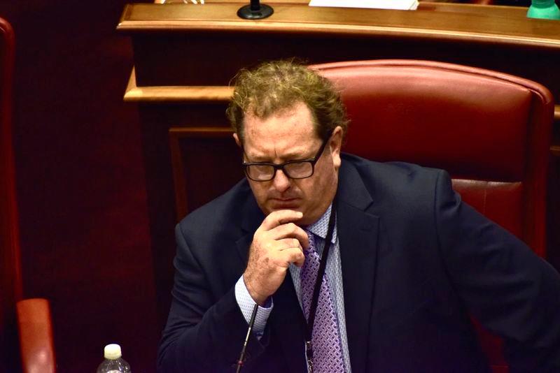 Ben Dawkins on his first day in WA parliament. Photo: Hamish Hastie/WAtoday