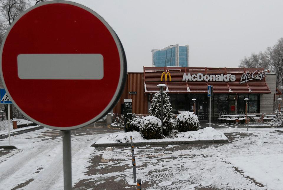 A view shows a closed McDonald’s restaurant in Almaty, Kazakhstan November 28, 2022. REUTERSPIX