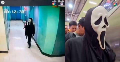 Failed heist: Burglar in Ghostface mask trapped in mall after botched gold shop robbery