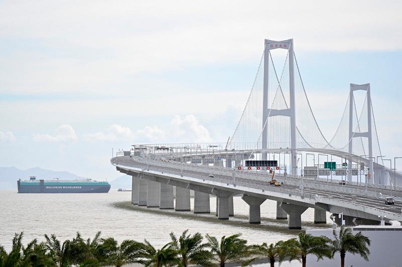 A view of the Shenzhen-Zhongshan Link, a mega cross-sea passage in the Great Bay Area, June 27, 2024.