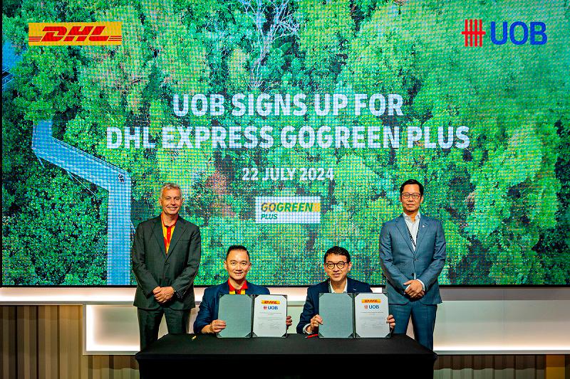 UOB has entered into a strategic agreement with DHL Express for its GoGreen Plus service to co-invest in the use of sustainable aviation fuel for the Bank’s international parcel deliveries.