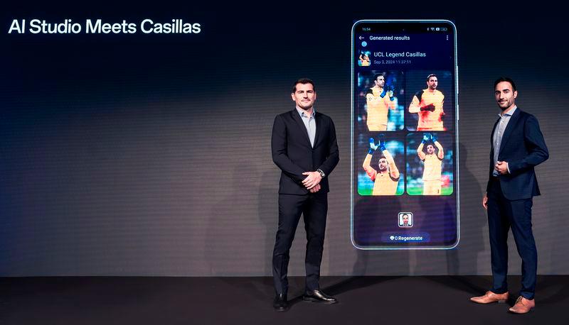 $!Iker Casillas Fernández Experiences the AI Studio Feature