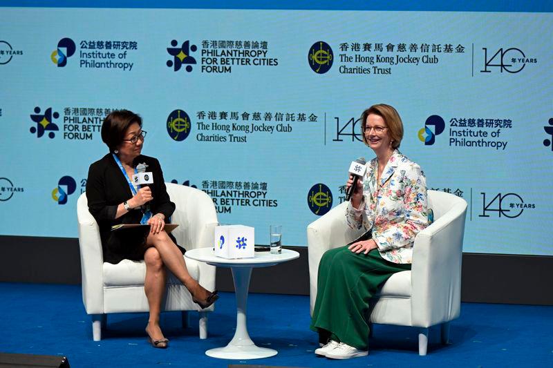 $!Moderated by Laura M. Cha, Trustee of the Rockefeller Foundation, Former Chairman of Hong Kong Exchanges and Clearing Ltd (left), Julia Gillard, Chair of the Wellcome Trust, Chair of the Global Institute for Women’s Leadership and former Prime Minister of Australia, (right) delivered the opening keynote: “East is East and West is West: how does philanthropy differ and how can we best work together?”