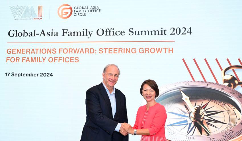 Ray Dalio and Foo Mee Har at the Global-Asia Family Office (GFO) Summit