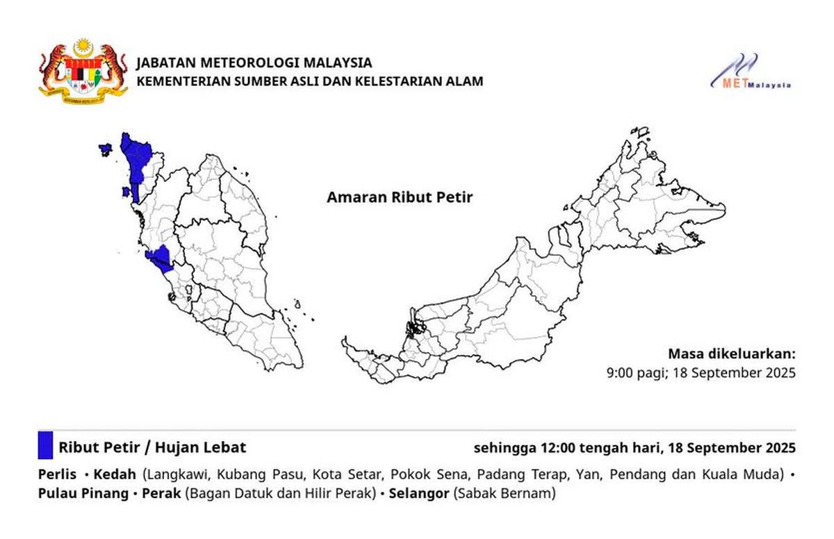 Gambar Kredit: Jabatan Meteorologi Malaysia / Facebook
