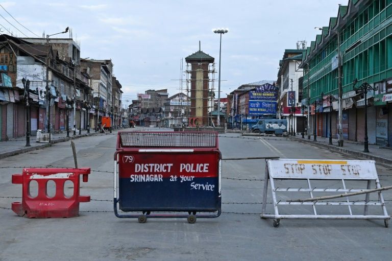 India snapped telecommunications and imposed a curfew in the part of Kashmir it controls on August 4. — AFP