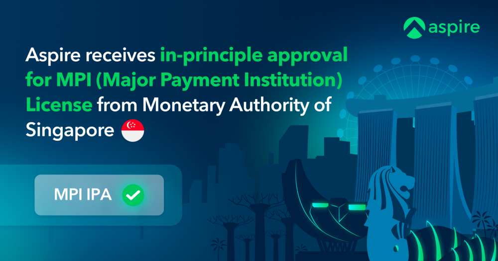 Aspire Receives In-Principle Approval for Major Payment Institution License from Monetary Authority of Singapore