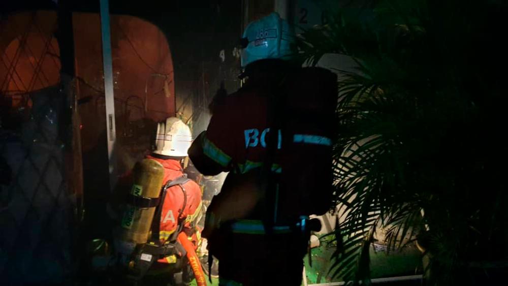 At 3.54 am, the Malaysian Fire and Rescue Department (JBPM) received an emergency call about a fire at a terraced house in Kampung Simpang Tiga, Gombak where they found the charred remains of the two siblings in one of the rooms./Selangor Fire and Rescue Dept Pix