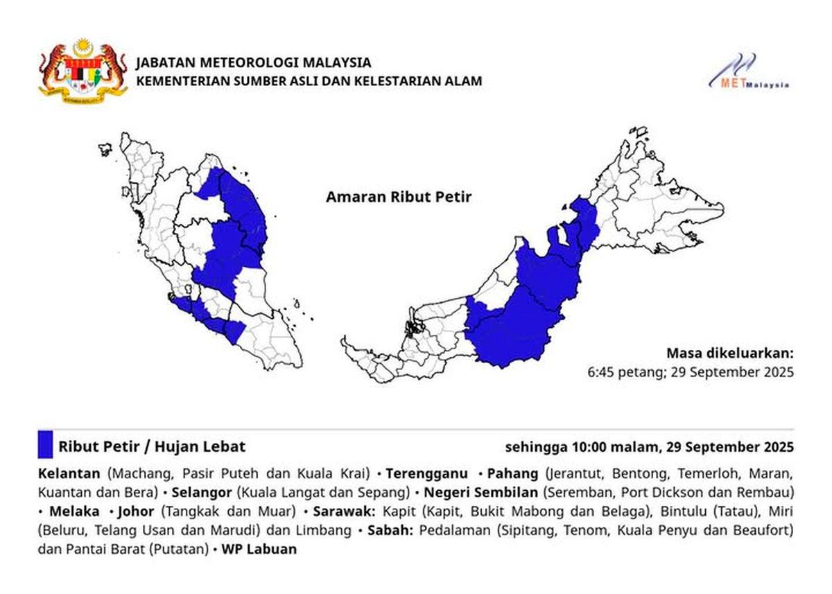 Gambar Kredit: Jabatan Meteorologi Malaysia / Facebook