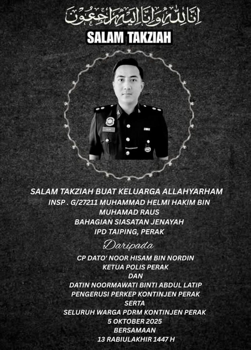 Gambar Kredit : Polis Perak / Facebook