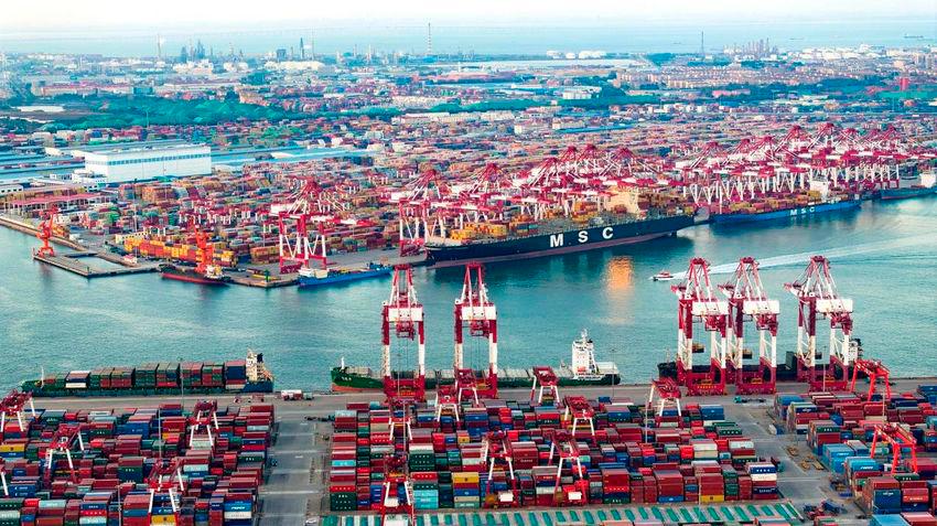 $!A view of Qingdao Port in east China’s Shandong Province, November 5, 2024. /CFP