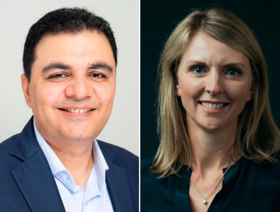 Avanade president (Asia Pacific) Bhavya Kapoor (left) and Microsoft corporate vice president of small, medium and corporate (Asia) Rachel Bondi (right).