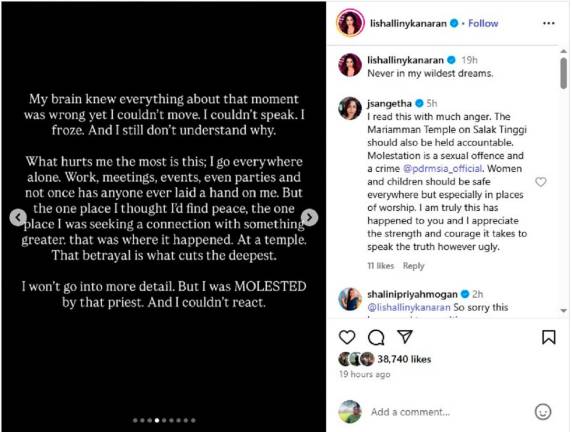 - Screenshot Instagram lishallinykanaran