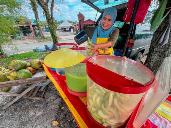 Cut fruits and coconut water are also popular among the public. – THESUNPIX