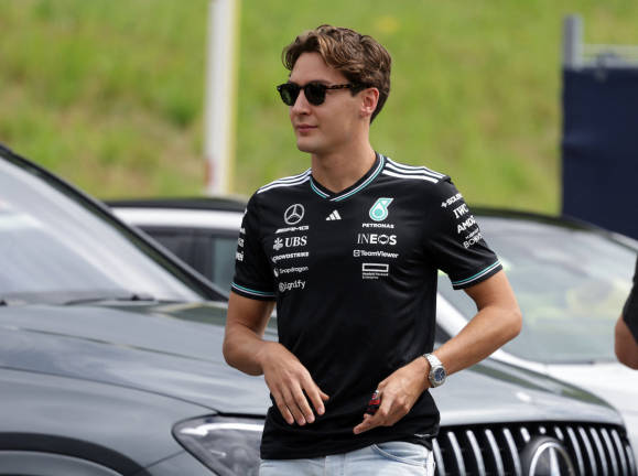 Mercedes’ George Russell before practice at Austrian Grand Prix in Red Bull Ring, Spielberg, Austria on June 27, 2025. - REUTERS