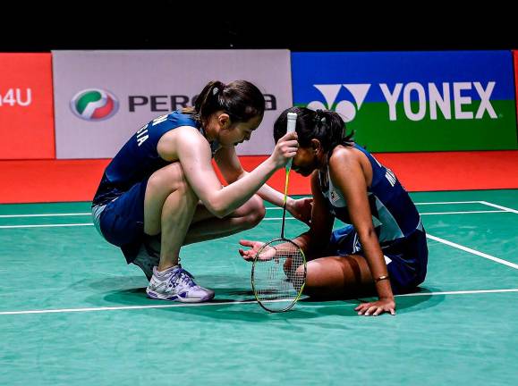 Women’s doubles team, Pearly Tan (L) and M. Thinaah. - BERNAMApix