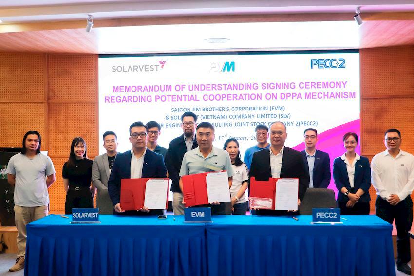 EVM, Solarvest and PECC2 Forge Strategic Partnership to Accelerate Renewable Energy Adoption in Vietnam through the new Direct Power Purchase Agreement Mechanism (DPPA) via National Grid