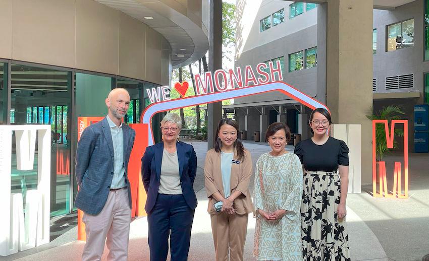 From left: Professor Duncan McDuie-Ra (Head of the School of Arts &amp; Social Sciences), Associate Professor Emma Baulch (Director of (SEADS) and Deputy Head of School (Research) at the School of Arts and Social Sciences. , YB Hannah Yeoh (Minister of Youth and Sports), Professor Emeritus Dato’ Dr Adeeba Kamarulzaman (President and Pro Vice-Chancellor, Monash University Malaysia), YB Michelle Ng Mei Sze (ADUN Subang Jaya).