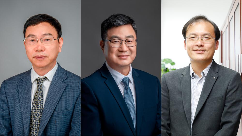 From left to right: Prof Chuxia Deng, Chair Professor and Dean of the Faculty of Health Sciences; Prof Chen Xin, Distinguished Professor and Director of the Institute of Chinese Medical Sciences; Prof Yuen Ka-Veng, Distinguished Professor in the Faculty of Science and Technology.