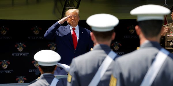 Trump addresses West Point grads but largely ducks controversies