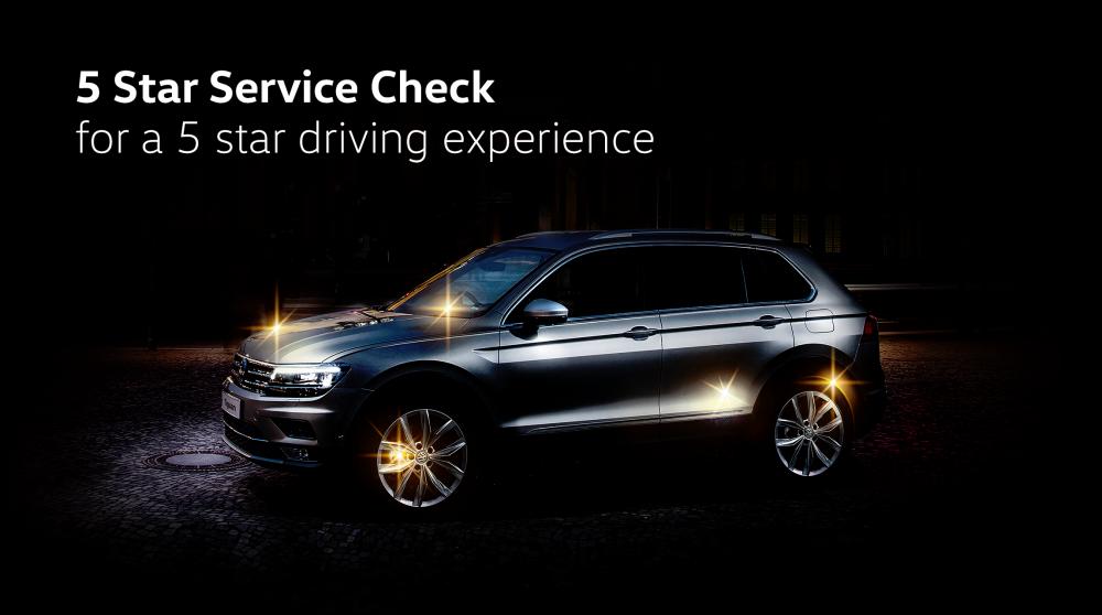 5-star treatment, 5-star service check at all VW service centres nationwide