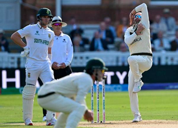 South Africa trail by 169 after bowling out Australia for 212. Rabada takes 5, but SA’s top order collapses in WTC final at Lord’s. AFP