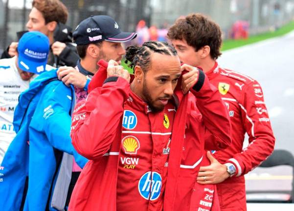 Ferrari’s Lewis Hamilton ahead of the race. REUTERSpix