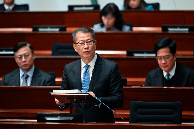 Hong Kong SAR’s Financial Secretary Paul Chan delivers the 2025-26 Budget in the Legislative Council.