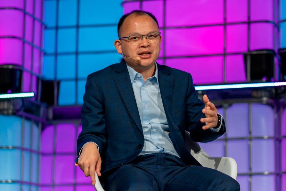 Bill Deng, Founder and CEO of XTransfer, speaks at Web Summit Qatar 2025