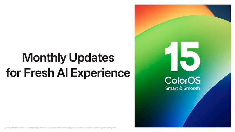 $!OPPO will offer monthly updates on average in AI features and experience